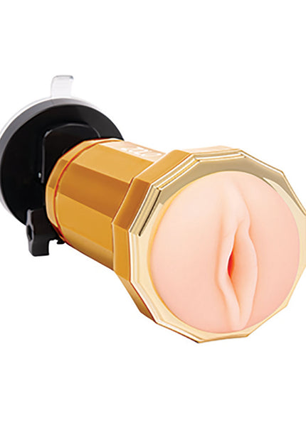 Zolo Vibrating Personal Trainer - USB Rechargeable Vibrating Vagina Stroker with Suction Mount