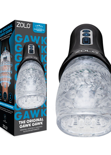 Zolo The Original Gawk Gawk - Clear USB Rechargeable Vibrating