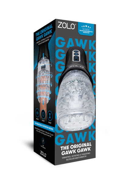 Zolo The Original Gawk Gawk - Clear USB Rechargeable Vibrating