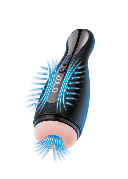 Zolo Blowpin - Flesh USB Rechargeable Auto Sucking and Vibrating Masturbator