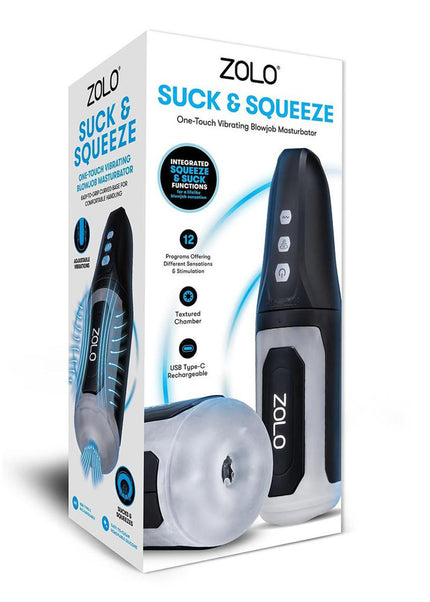 Zolo Suck & Squeeze - USB Rechargeable Sucking Auto Masturbator