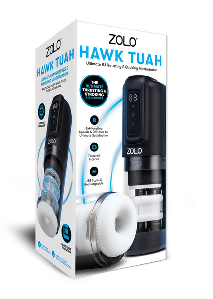 Zolo HAWK TUAH Ultimate BJ Stroker - USB Rechargeable Thrusting & Rotating Auto Stroker