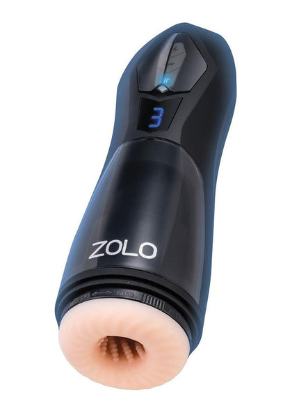Zolo Lift Off - Flesh USB Rechargeable Vibrating and Thrusting Auto Stroker