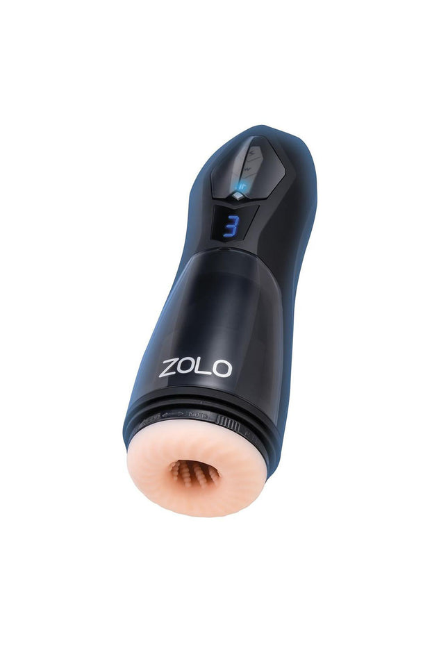 Zolo Lift Off - Flesh USB Rechargeable Vibrating and Thrusting Auto Stroker