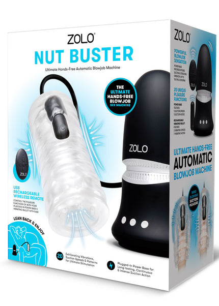 Zolo NUT BUSTER - Mains Powered Hands Free Automatic Blowjob Machine