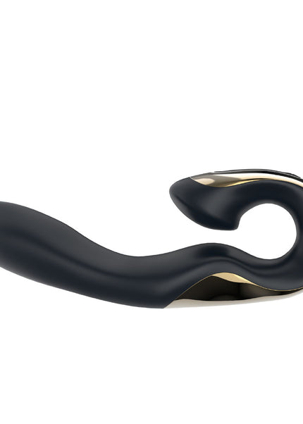 Zini Roae Special Edition - Black/Gold - Black/Gold 19.5 cm USB Rechargeable Vibrator